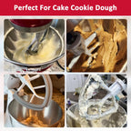 Flex Edge Beater for KitchenAid 4.5/5 Qt Tilt-Head Stand Mixer – Auto-Scrape Silicone Paddle, Dishwasher Safe, Flexible Silicone Edges Bowl Scraper For Kitchen Aid Accessories and Attachments (Grey)