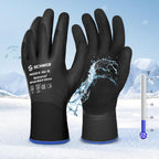 Schwer FreezeGuard Winter Work Gloves, ANSI A2 Cut Resistant Freezer Gloves for Outdoor Cold Weather Keep Hands Warm, Waterproof Gloves for Shoveling Snow, Ice Fishing, XL