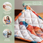 Maison d' Hermine Pot Holders 100% Cotton Heat Resistant Potholders 8" x 8" Hot Pads with Loop BBQ, Cooking, Baking, Grilling, Kitchen, Handling Hot Pans (Pack of 1, Faisan D'Automne)