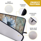 Rustic Daisy Dish Drying Mat for Kitchen Countertop 18x24 inch Blue Sunflowers on Wooden Board Dish Drainer Mats Fast Drying Country Vintage Style Shabby Chic Flower Dish Drying Pad Decor Large