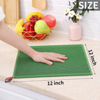 Homaxy 100% Cotton Waffle Weave Kitchen Dish Cloths, Ultra Soft Absorbent Quick Drying Dish Towels, 12 x 12 Inches, 6-Pack, Grass Green