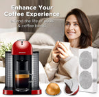 CAPMESSO Aluminum Foils Lids for Vertuo Reusable Pods,Compatible for Refillable Vertuo Pods, 100pcs Coffee Pods Foil Seals Covers(100/package)