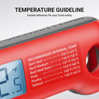 Professional Meat Thermometer Digital, Ultra-Fast 0.5 Sec Instant Read, NIST Certified ±0.5°F Accuracy, 100% Waterproof, Auto-Rotating Backlit Display, Lift-to-Wake, for BBQ/Cooking/Candy