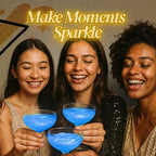 BeePoint Blue Edible Glitter for Drinks 15g - Food Grade, Vibrant Color Shimmer Powdered Dust for Drinks, Cocktails, Cake Decorating, Baking, Chocolates, Candy, Sweets, & Cookies - Vegan & Gluten Free