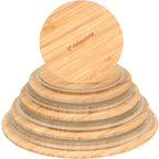 Glass Mixing Bowls Bamboo Lids - Lids are compatible with all Glass Mixing Bowls Set