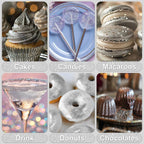 Silver Edible Glitter - 5g Food Grade Cake Decorating Shimmering Glitter, Edible Sprinkle Luster Dust for Drinks, Chocolates, Fondant, Strawberries, Cupcakes, Candy, Cookie - Vegan