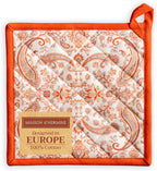 Maison d' Hermine Pot Holders 100% Cotton Heat Resistant Potholders 8" x 8" Hot Pads with Loop BBQ, Cooking, Baking, Grilling, Kitchen, Handling Hot Pans (Pack of 1, Cachemire)