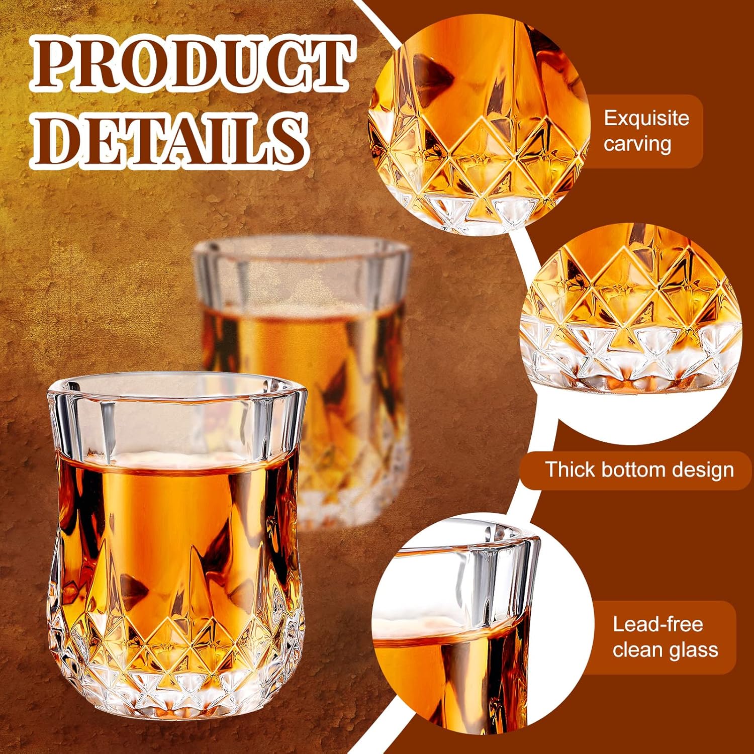 Meanplan 1.7oz Mini Shot Glasses Set Tasting Glasses Heavy Base Clear Shot cup Cute Cordial Mini Wine cups for Serving Whiskey, Wine, Juice(24 Pieces)