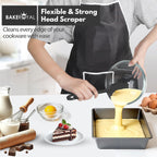 Silicone Spatula Set - 4-Piece Rubber Spatulas Silicone Heat Resistant 600°F for Everyday Task - Seamless Design Kitchen Spatulas for Nonstick Cookware - Black