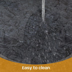 Black Marble Cutting Board, 12x16 Inch Marble Pastry Board With Non-Slip Feet For Cheese, Charcuterie, Dough, Chocolate, Dessert, Pack Of 1 Piece