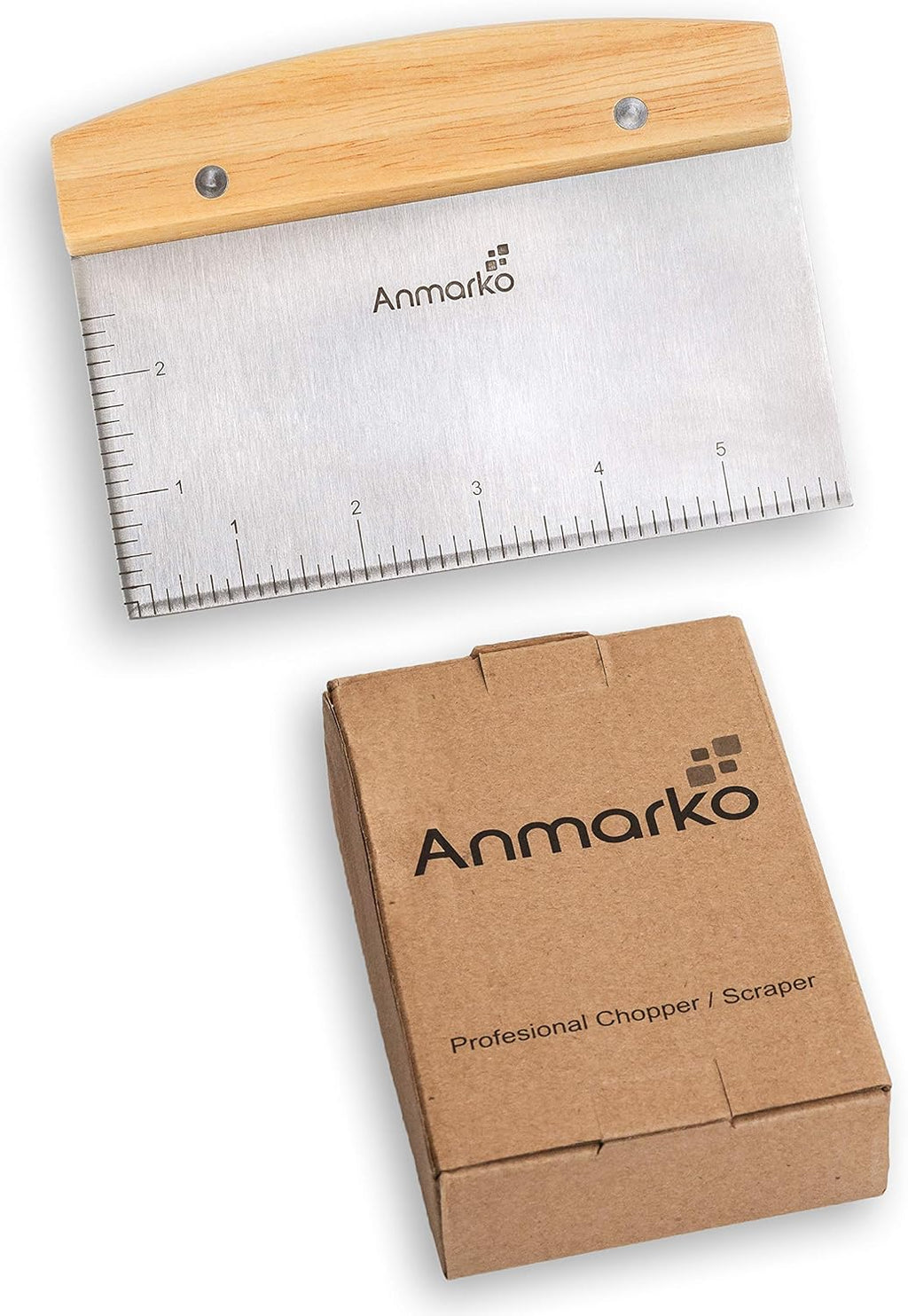 Dough Cutter for Bread and Pizza Dough - Stainless Steel Metal Griddle Scraper Chopper - Multipurpose Bench Scraper Kitchen Utensil for Flat Top Griddle - Commercial Quality