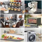 Ewen 25.6"x17.7"x0.08" Large Heat Resistant Silicone Mat for Kitchen Counter, 2mm Thick Countertop Protector Mat, Non-Stick Glass Top Stove Cover Pad for Appliances Coffee Maker Table Workbench Gray