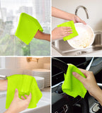 Roll of Microfiber Cleaning Cloth –100 Pack, Tear Away Microfiber Towels, Reusable, Washable, Scratch-Free, Cleaning Supplies,Kitchen Towels for Car, Home, Kitchen, Dishes(Neon Green)
