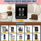 Silicone Coffee Mat - Removable Bar Mat with Concave and Convex Design, Leak-Proof and Non-Slip, Suitable for Use Under the Coffee Machine to Keep the Countertop Clean (White19"x12")