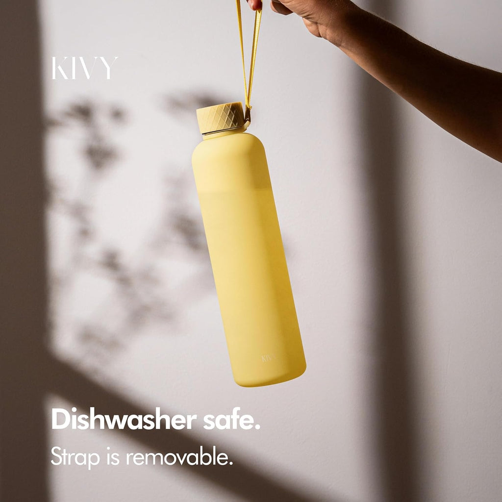 KIVY Slim Water Bottle 32oz [Lightweight & Shatterproof] - Reusable Tritan Water Bottle - Leak Proof Bottle for Women & Men - No Spill - Dishwasher Safe Water Bottle BPA Free