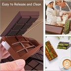 3 PCS Silicone Chocolate Bar Molds with 1 spatula,3/4 Inch Thick Non-Stick Chocolate Mold，Large Deep Cavity Chocolat Silicone Mold for Stuffed Chocolate Bars Knafeh Pistachio Chocolat