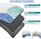 Dish Drying Mat 16" X 24", Super Absorbent & Cuttable Coffee Mats for Countertop, Kitchen Counter Mat Fits Under Coffee Maker or Machine, Hide Stain Drying Pad for Dish Drying Rack, Outlined Floral