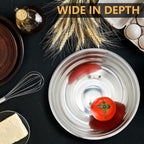 7 Piece Mixing Bowl Set, Mixing Bowls with Lid, Stainless Steel Mixing Bowls for Baking, Size 0.7, 1.1, 1.5, 2.1, 3.5, 4, 4.5QT, Baking Bowl for Food Preparation, Mixing and Serving Foods