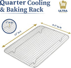 Ultra Cuisine Heavy Duty 100% Stainless Steel Cooling Rack for Cooking and Baking - Baking Rack & Wire Cooling Rack - Fits Quarter and Jelly Roll Sheet Pans - 8.5''x12''' and 10''x14.75''