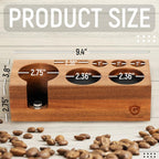 Espresso Tamping Station, Acacia Wood Tamper Station, 54-58 MM Coffee Tamper Holder, Espresso Machine Accessories