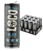 Loco Coffee Black Cold Brew 11 Ounce Can, 12 Count | Zero Sugar, 190mg Caffeine | Gluten Free and Dairy Free | Low Calorie Iced Coffee