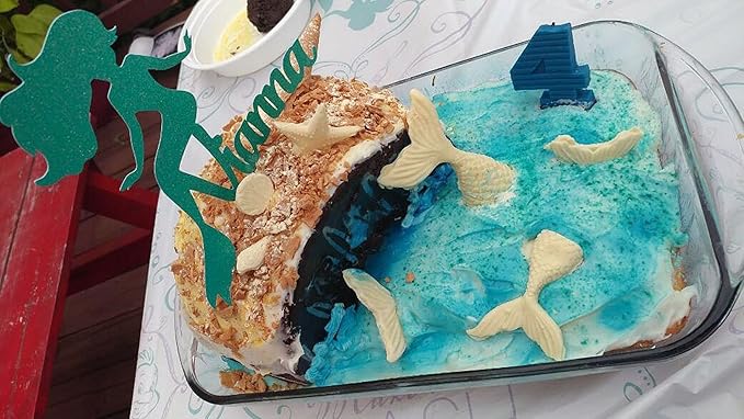 Silicone Mermaid Tail Mold Baking Cake Decoration Jelly Sugarcraft Chocolate Fondant Gum paste Pastry Clay Candy Making Ice Cube Tray Fimo Soap Mold Small