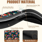 Dish Drying Mat Colorful Flowers and Leaves Coffee Bar Mat for Countertop Absorbent Rubber Backed Hide Stain Dish Drainer Rack Pad Espresso Machine Dining Room Decor 15.7 x 23.6 Inch