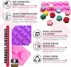 Silicone Molds Puppy Dog Paw and Bone Molds for Baking,Chocolate Molds,Silicone Dog Treat Mold - 6 Pack