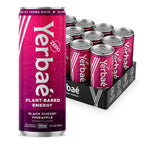 Yerbaé Energy Beverage, Black Cherry Pineapple, 120mg Caffeine. No Sugar/Calories/Carbs, Energized by Yerba Mate, Plant-Based, Healthy Alternative to Sugary Drinks, Pack of 12, 12oz cans