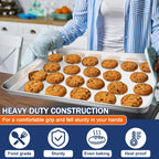 P&P CHEF 19.6 Inch Baking Cookie Sheet, Oven Pan Tray Stainless Steel Sheet Pan for Kitchen, Oven Bakeware for Multi Uses, Shiny Look & Dishwasher Safe, Healthy & Heavy Duty, 1Pc