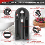Lord Eagle Hand Mixer Electric 400W, 5 Speed handheld Mixer, 5 Stainless Steel Accessories for Baking Cake Egg Cream Food Beater, Turbo Boost/Self-Control Speed + Eject Button