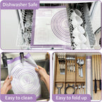 Silicone Mat for Baking, Non Stick Silicone Pastry Mat for Dough Pie Crust, Rolling Mats for Making Cookies Macarons Bread, Easy to Clean& Store