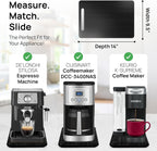 Ibyx Elegant Sliding Tray for Your Coffee Maker & Heavy Kitchen Appliances - Sturdy, Slides Easily from Under The Cabinet (Black, 9.5”W x 14”D)