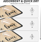 Coffee Mat - Absorbent Hide Stain Rubber Backed Dish Drying Mat for Kitchen Counter - Bar Mats for Countertops Accessories Fit Under Coffee Maker Espresso Machine