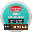 Community Coffee 100% Colombia Coffee Pods, Medium Dark Roast, Compatible with Keurig 2.0 K-Cup Brewers,12 Count (Pack of 3)