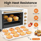 Silicone Muffin Pans for Baking 2 Pack, 2.8 Inch with Metal Reinforced Frame, Regular Size Nonstick Silicone Cupcake Pan 12 Cups for Baking Homemade Muffins, Cupcakes, Dishwasher Safe BPA Free