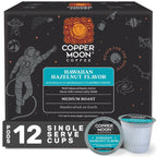 Copper Moon Single Serve Coffee Pods for Keurig K Cup Brewers (Hawaiian Hazelnut - Medium Roast) 12 Count