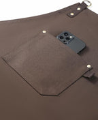 No-Tie Canvas Apron Heavy-Duty 16OZ Work Apron With Front Pocket Extra Long Straps Adjustable M–XXL (Coffee)