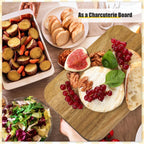 Lounsweer 6 Pcs Thicken Cutting Board Bulk Wood Board for Chopping Serving Charcuterie Material for Laser Engraving Mother' Day Wedding Housewarming Gift