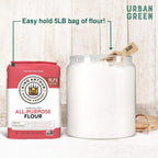 Urban Green Glass Jars with Airtight Lids, Airtight Glass Canisters with Locking Lids, (Bamboo-1Gal)