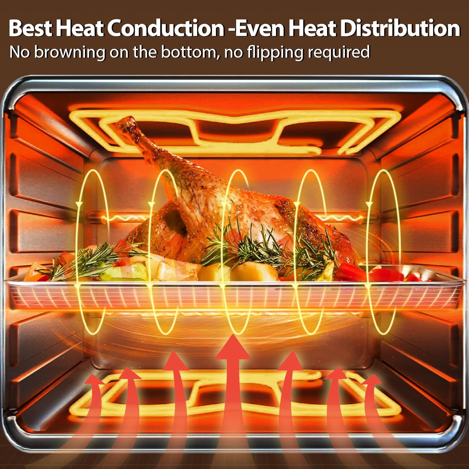 Stainless Steel Cookie Sheets, Baking Sheet Pan Set of 3, Non Stick and Heavy Duty and Easy Clean, 9/12/16 Inch