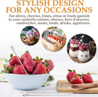 DEMIGO Cocktail Picks, 8 New Styles Stainless Steel Reusable Olive Stuffers Martini Picks set Fruit Toothpicks Garnish Skewers Appetizer Drink Stick for Bar party, Barbeque Snacks, Club sandwiches