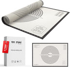 28 * 20 inches black, Non-Slip Silicone Baking Sheets - Baking Mat with 0.7mm Thickness - Non-Stick Pastry & Cookie Mat for Kitchen Counter for Rolling Out Dough with Measurements.