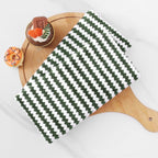 Homaxy Kitchen Towels(12 Pack, 10 x 20 inches), Ultra Soft and Absorbent Dish Towels, Reusable Fast Drying Microfiber Cleaning Cloth, Coral Velvet Wave Design No-lint, Grass Green