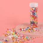 Kasvan Mixed Pearl Sugar Sprinkles - Edible Candy Pearls 130g/4.58 Oz, Mix Size, Baking Cake Decorations, Ice Cream Toppings and Cookie Decorating, Wedding Party Chirstmas Supplies