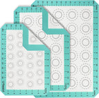 U-Taste 446ºF Heat Resistant Macaron Silicone Baking Mat, Non Stick Reusable Cookies Pastry Sheet Liner with Edge Enhancement Circle Measurement (Half/Jelly Roll/Quarter Sheets Size, Aqua Sky)