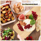 Lounsweer 6 Pcs Thicken Cutting Board Bulk Wood Board for Chopping Serving Charcuterie Material for Laser Engraving Mother' Day Wedding Housewarming Gift
