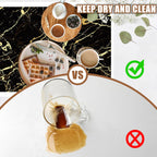 Dish Drying Mat Black and Gold Marble Coffee Bar Mat for Countertop - Absorbent, Rubber Backed, Hide Stain Dish Drainer Rack - Coffee Maker Pot Dining Room Decoration 15.7 x 23.6 Inch