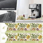 Dish Drying Mat Vibrant Bouquet of Spring Flowers Kitchen Mat 12"x19" Bsorbent Coffee Maker Mat for Dishes,Utensils Coffee Maker Pots and Pans Easy Clean Dish Slip Resistant Pad