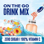 Ocean Spray® White Cran-Peach™ Zero Sugar Powder Drink Mix Packets with Real Cranberry Juice Powder, 100% Vitamin C, No Synthetic Dyes, Juicy Mixes (40ct)